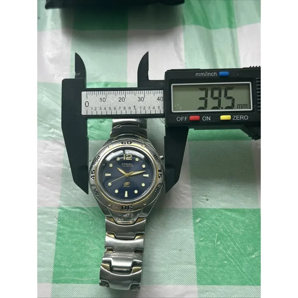 Fossil Two Tone Navy Blue Dial Men’s Watch